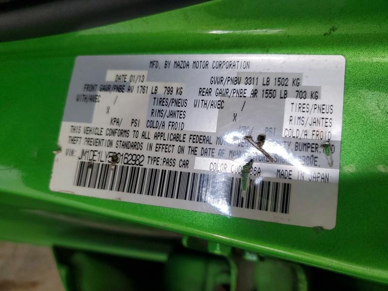 2013 Mazda Mazda2 მანქანა იყიდება აუქციონზე, vin: JM1DE1LY5D0162982, აუქციონის ნომერი: 63383956