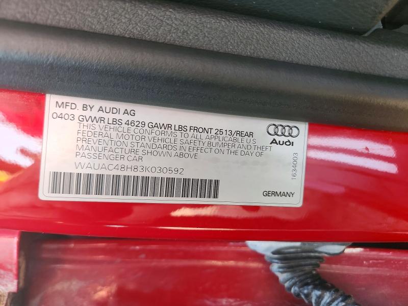 Aukcja sprzedaży 2003 Audi A4, vin: WAUAC48H83K030592, numer aukcji: 64211106