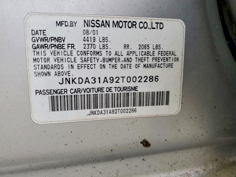 Продаж на аукціоні авто 2002 Infiniti I35, vin: JNKDA31A92T002286, номер лоту: 66652116