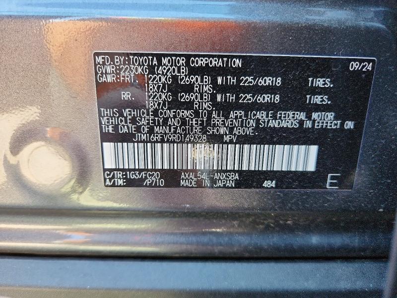Aukcja sprzedaży 2024 Toyota Rav4, vin: JTM16RFV9RD149328, numer aukcji: 67265946