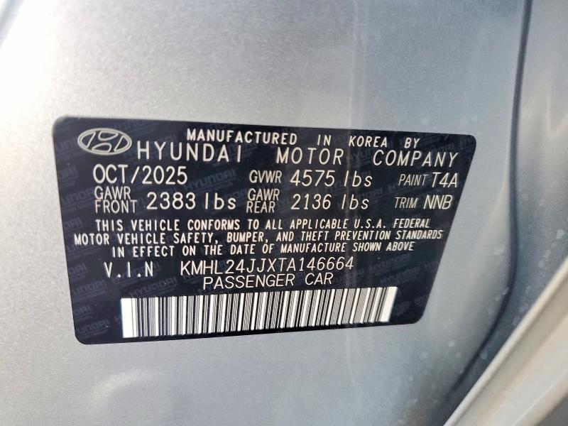 Продаж на аукціоні авто 2026 Hyundai Sonata Hybrid, vin: KMHL24JJXTA146664, номер лоту: 63607646