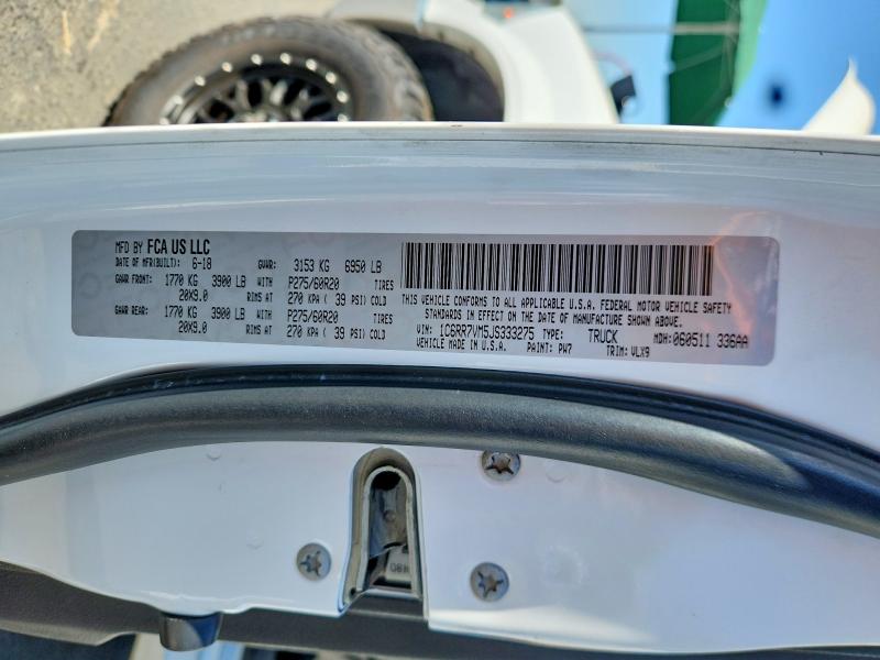 Продаж на аукціоні авто 2018 Ram 1500, vin: 1C6RR7VM5JS333275, номер лоту: 65832056