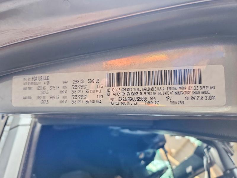 Aukcja sprzedaży 2018 Jeep Wrangler, vin: 1C4GJWAG0JL929860, numer aukcji: 63771066
