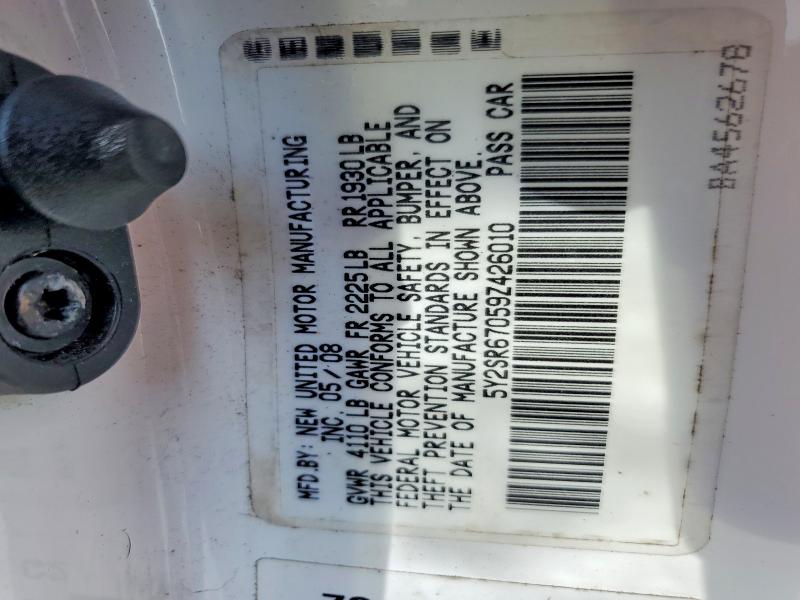 2009 Pontiac Vibe მანქანა იყიდება აუქციონზე, vin: 5Y2SR67059Z426010, აუქციონის ნომერი: 65085066