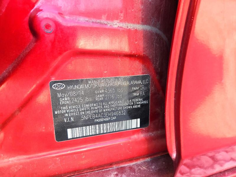 Продаж на аукціоні авто 2014 Hyundai Sonata, vin: 5NPEB4AC3EH946832, номер лоту: 66439856