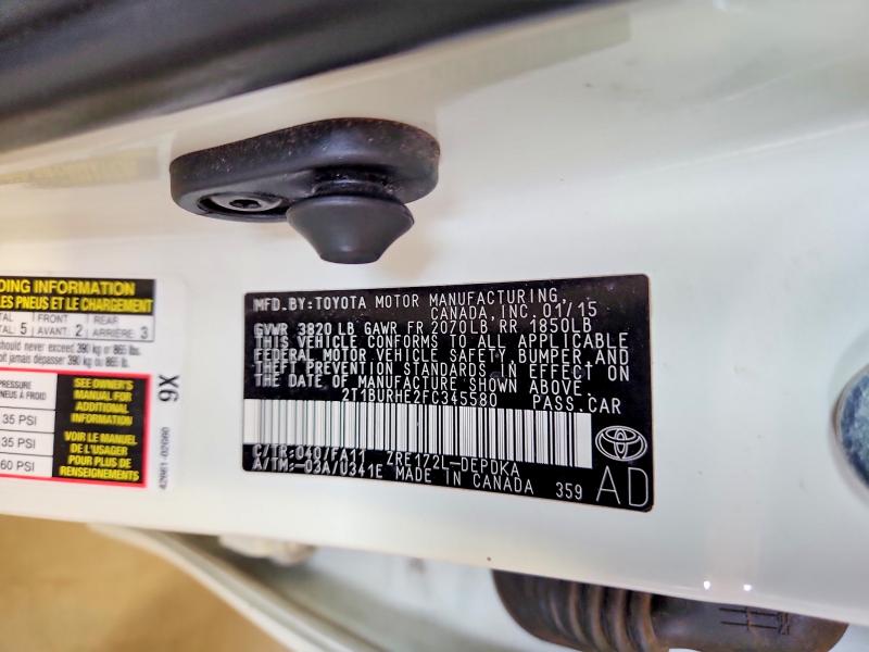 Продажа на аукционе авто 2015 Toyota Corolla, vin: 2T1BURHE2FC345580, номер лота: 64078026