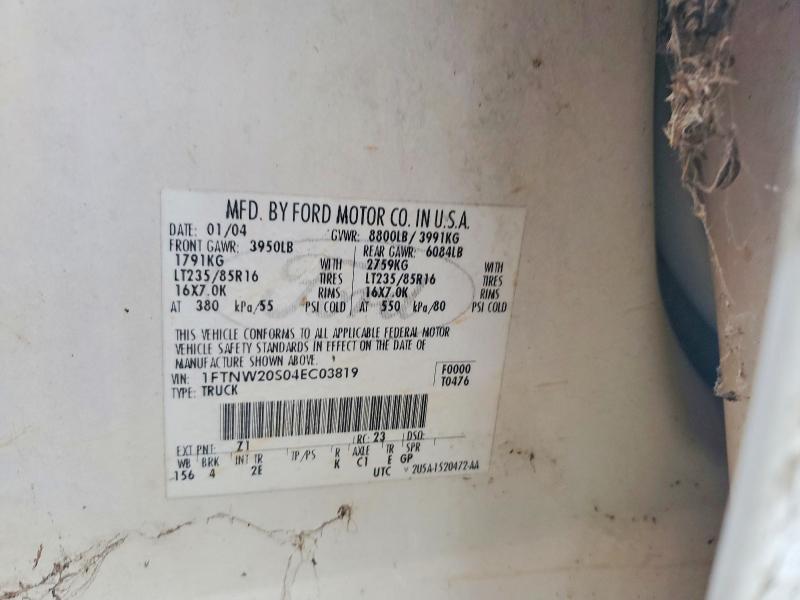 Aukcja sprzedaży 2004 Ford F250, vin: 1FTNW20S04EC03819, numer aukcji: 66403156