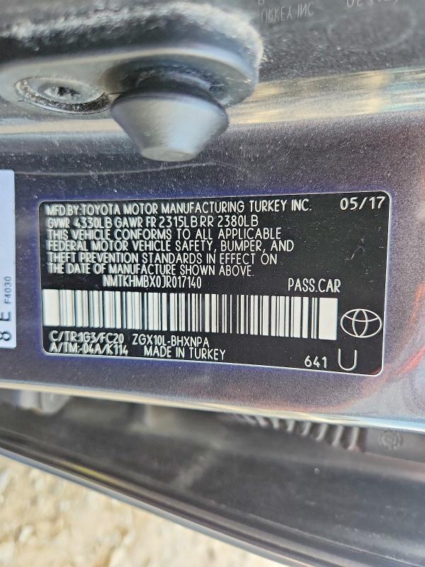 Продажа на аукционе авто 2018 Toyota C-hr, vin: NMTKHMBX0JR017140, номер лота: 65303756