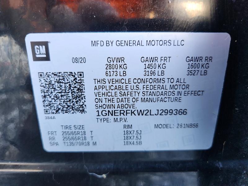 Продажа на аукционе авто 2020 Chevrolet Traverse, vin: 1GNERFKW2LJ299366, номер лота: 66997096