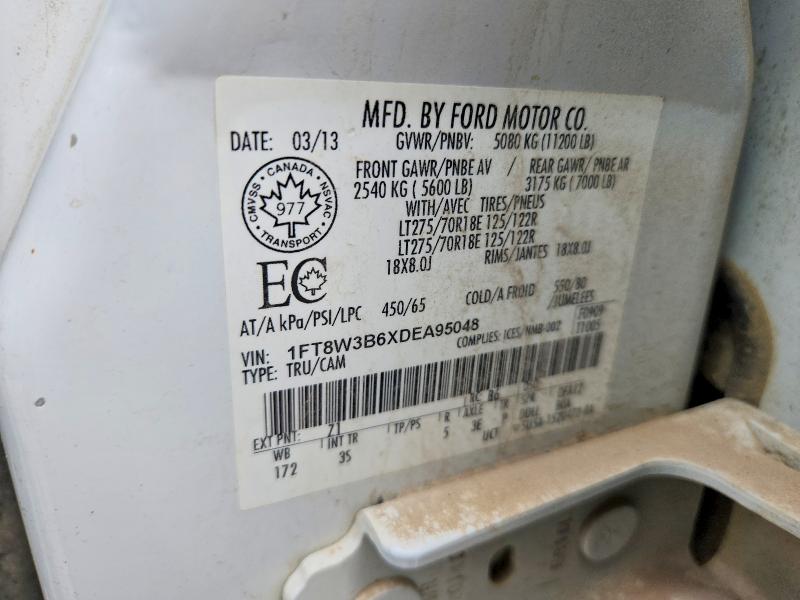 66441796 :رقم المزاد ، 1FT8W3B6XDEA95048 vin ، 2013 Ford F350 مزاد بيع