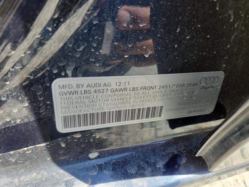 Aukcja sprzedaży 2012 Audi A4, vin: WAUBFAFLXCN018783, numer aukcji: 65413336