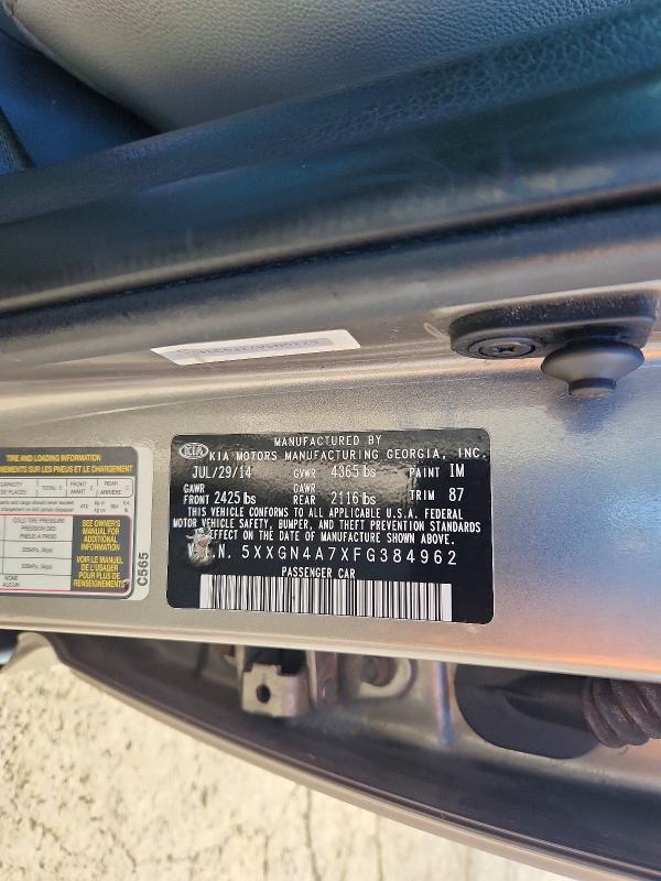Продаж на аукціоні авто 2015 Kia Optima, vin: 5XXGN4A7XFG384962, номер лоту: 65542886