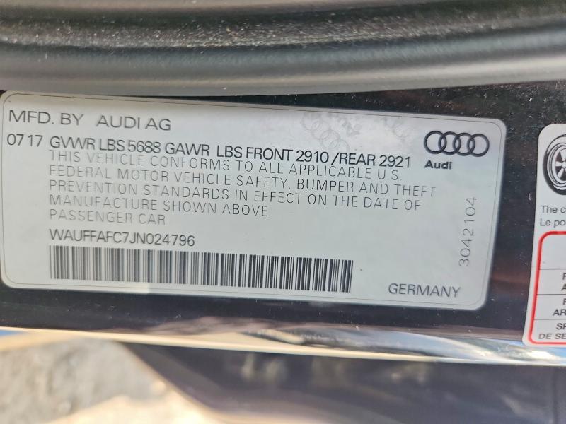 Продажа на аукционе авто 2018 Audi S6, vin: WAUFFAFC7JN024796, номер лота: 65873256