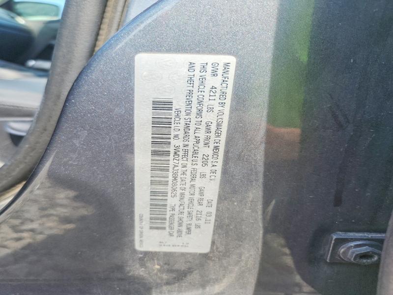Auction sale of the 2011 Volkswagen Jetta, vin: 3VWDZ7AJ3BM080625, lot number: 64789726