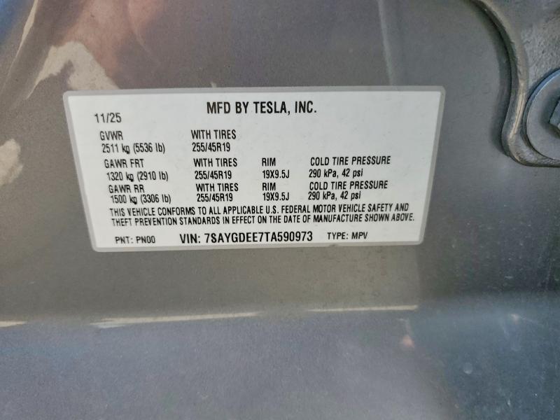 Aukcja sprzedaży 2026 Tesla Model Y, vin: 7SAYGDEE7TA590973, numer aukcji: 64092736