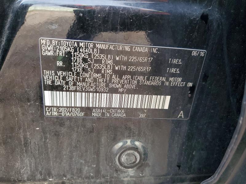 65327426 :رقم المزاد ، 2T3BFREV3GW510932 vin ، 2016 Toyota Rav4 مزاد بيع