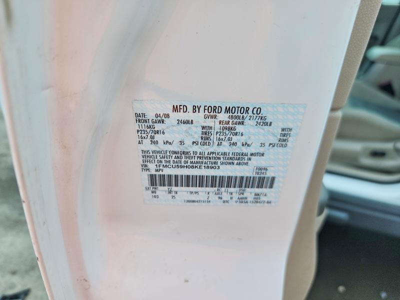 64057356 :رقم المزاد ، 1FMCU59H08KE18903 vin ، 2008 Ford Escape مزاد بيع