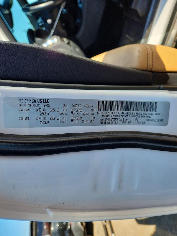 Aukcja sprzedaży 2015 Dodge Durango, vin: 1C4RDJEG6FC917815, numer aukcji: 65488636