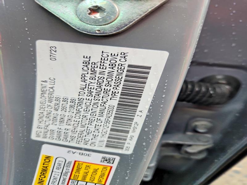 2023 Honda Accord მანქანა იყიდება აუქციონზე, vin: 1HGCY2F56PA055000, აუქციონის ნომერი: 63544936