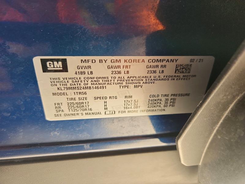 Продаж на аукціоні авто 2021 Chevrolet Trailblazer, vin: KL79MMS24MB146491, номер лоту: 64928846