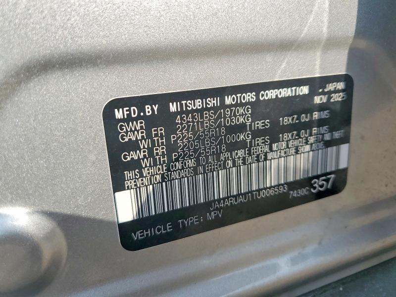 Aukcja sprzedaży 2026 Mitsubishi Outlander Sport, vin: JA4ARUAU1TU006593, numer aukcji: 66528856