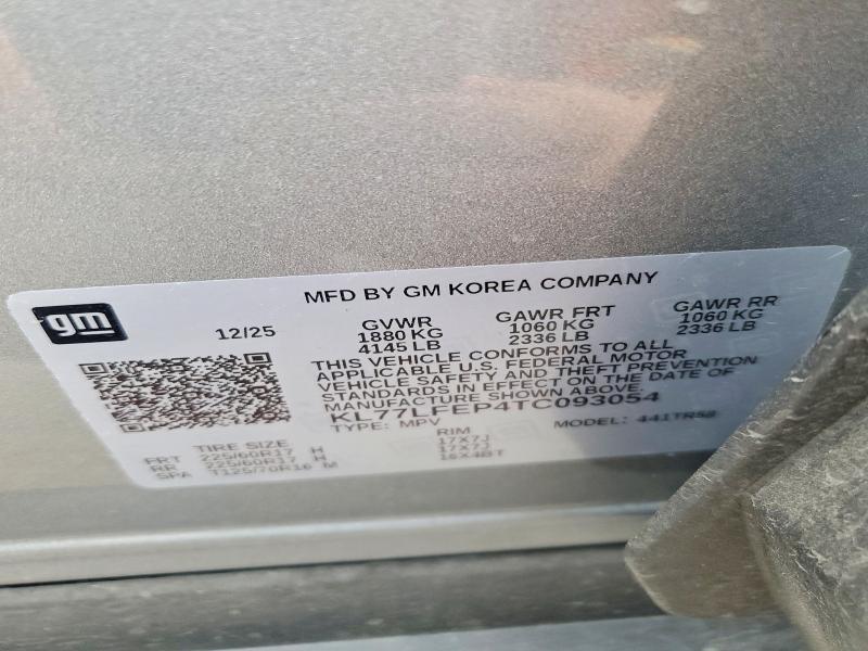 64323906 :رقم المزاد ، KL77LFEP4TC093054 vin ، 2026 Chevrolet Trax مزاد بيع