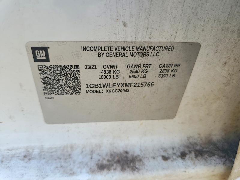 63872106 :رقم المزاد ، 1GB1WLEYXMF215766 vin ، 2021 Chevrolet Silverado مزاد بيع