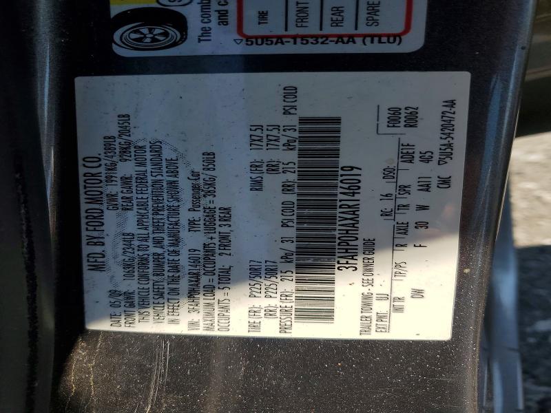 Aukcja sprzedaży 2010 Ford Fusion, vin: 3FAHP0HAXAR146019, numer aukcji: 65893706