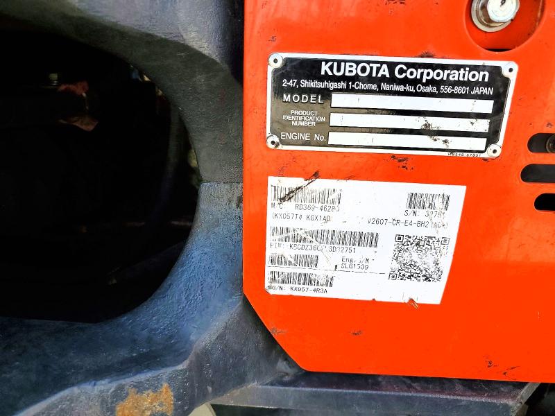 Продажа на аукционе авто 2023 Kubota Kx057, vin: KBCDZ36CEL3D32751, номер лота: 60408886
