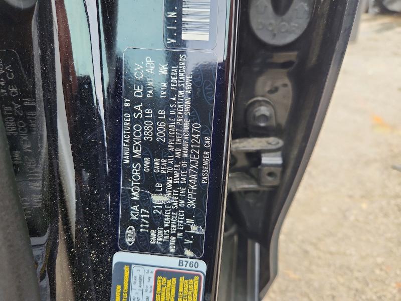 Продажа на аукционе авто 2018 Kia Forte, vin: 3KPFK4A7XJE212470, номер лота: 63563496