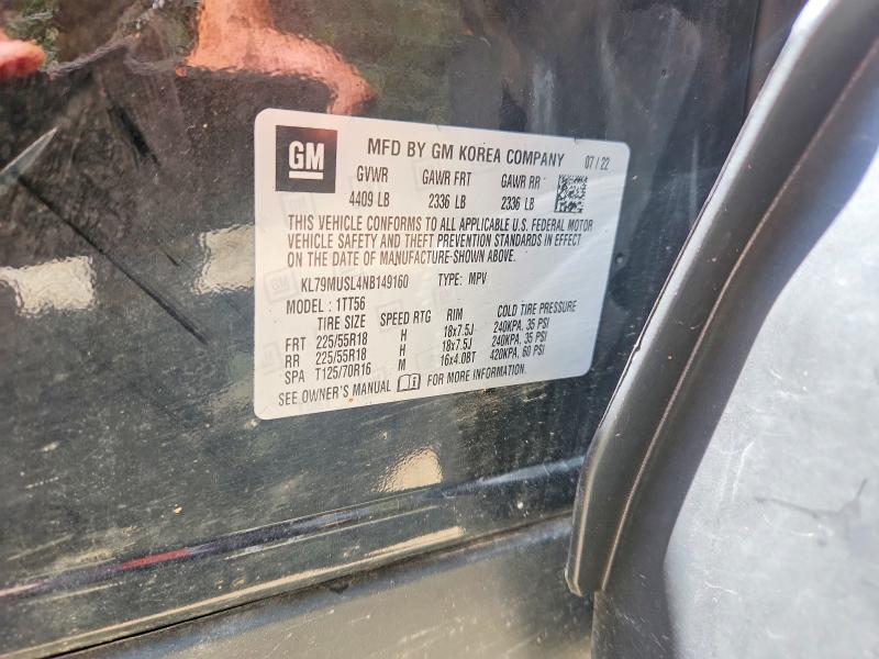 66906856 :رقم المزاد ، KL79MUSL4NB149160 vin ، 2022 Chevrolet Trailblazer مزاد بيع