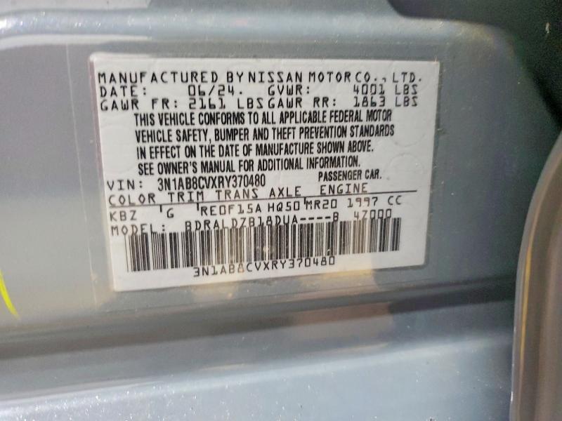 Aukcja sprzedaży 2024 Nissan Sentra, vin: 3N1AB8CVXRY370480, numer aukcji: 63851716