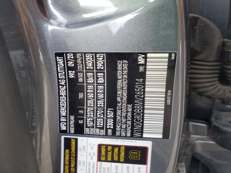 64320586 :رقم المزاد ، W1N0G8DB8MV265014 vin ، 2021 Mercedes-benz Glc مزاد بيع