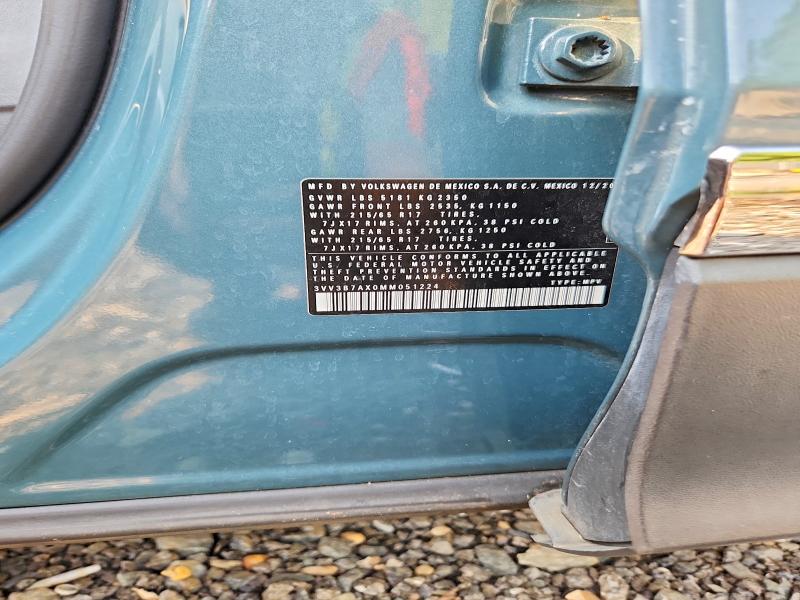 Продажа на аукционе авто 2021 Volkswagen Tiguan, vin: 3VV3B7AX0MM051224, номер лота: 64443666