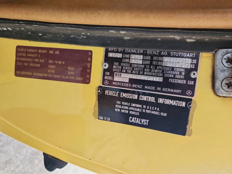 64040206 :رقم المزاد ، WDBBA45A6BB004011 vin ، 1981 Mercedes-benz 380 مزاد بيع