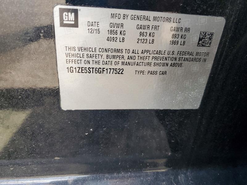 Продаж на аукціоні авто 2016 Chevrolet Malibu, vin: 1G1ZE5ST6GF177522, номер лоту: 66242416
