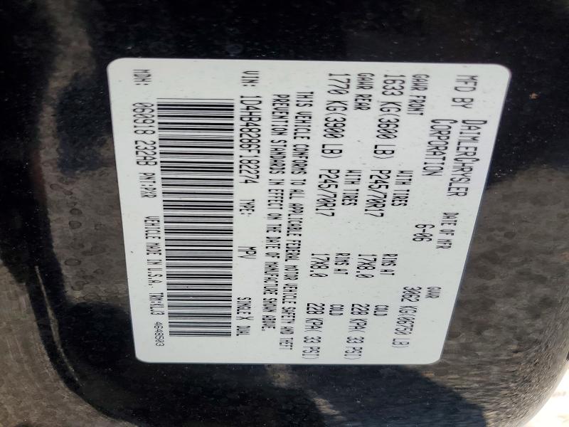 Продаж на аукціоні авто 2006 Dodge Durango, vin: 1D4HB48286F182274, номер лоту: 67310856