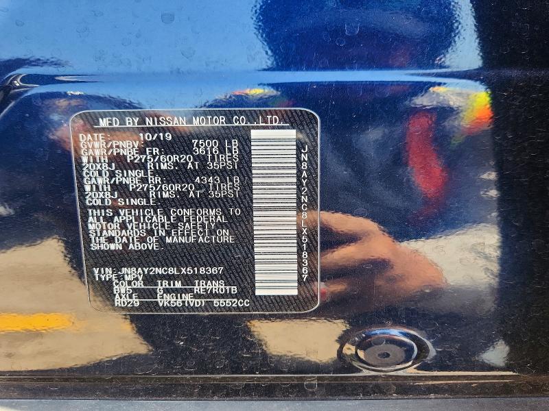 Aukcja sprzedaży 2020 Nissan Armada, vin: JN8AY2NC8LX518367, numer aukcji: 65444146