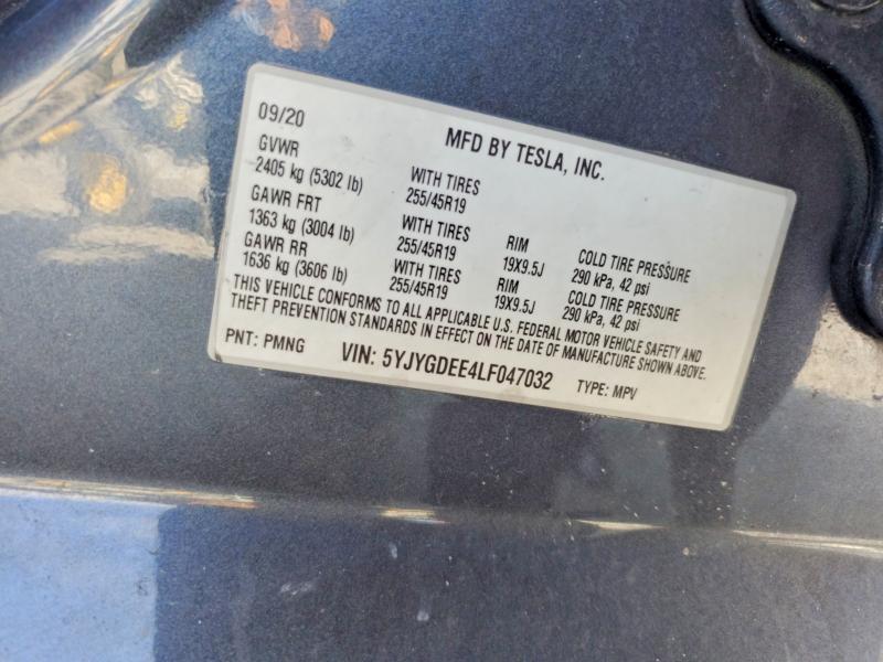 Продажа на аукционе авто 2020 Tesla Model Y, vin: 5YJYGDEE4LF047032, номер лота: 63948306
