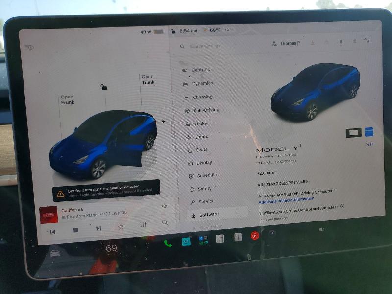 Aukcja sprzedaży 2023 Tesla Model Y, vin: 7SAYGDEE2PF949459, numer aukcji: 63172656