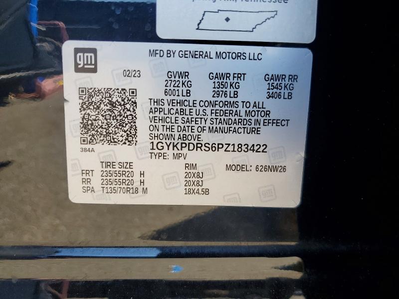 Продаж на аукціоні авто 2023 Cadillac Xt6, vin: 1GYKPDRS6PZ183422, номер лоту: 63843856
