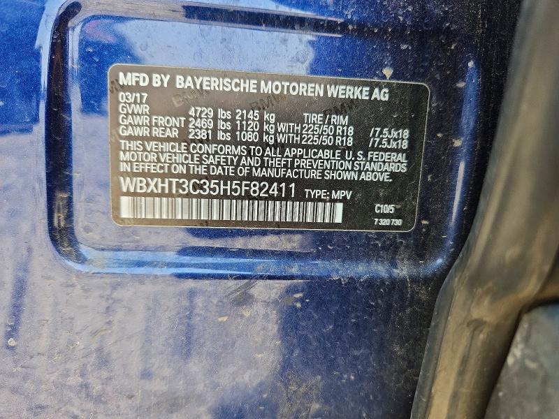 2017 Bmw X1 მანქანა იყიდება აუქციონზე, vin: WBXHT3C35H5F82411, აუქციონის ნომერი: 63783376