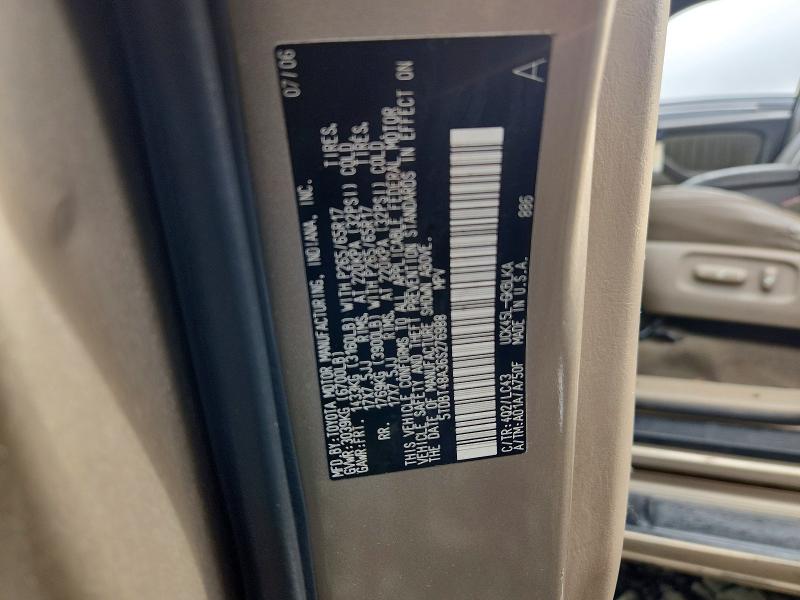 64304506 :رقم المزاد ، 5TDBT48A36S276988 vin ، 2006 Toyota Sequoia مزاد بيع