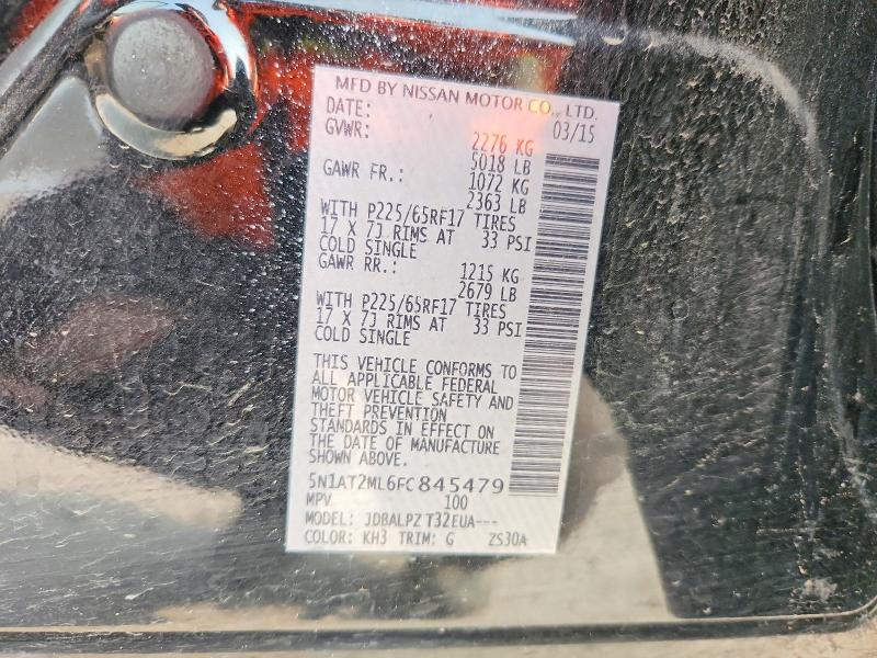 Aukcja sprzedaży 2015 Nissan Rogue, vin: 5N1AT2ML6FC845479, numer aukcji: 63914756