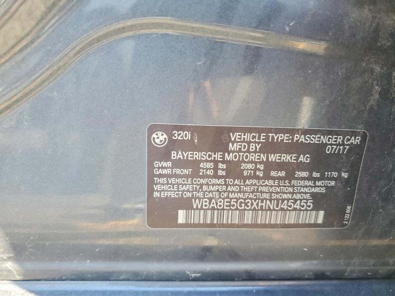 Продажа на аукционе авто 2017 Bmw 320, vin: WBA8E5G3XHNU45455, номер лота: 63878666