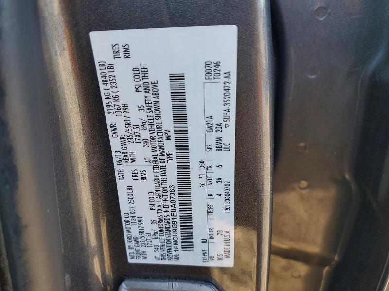 Продаж на аукціоні авто 2014 Ford Escape, vin: 1FMCU9G91EUA07383, номер лоту: 62962996