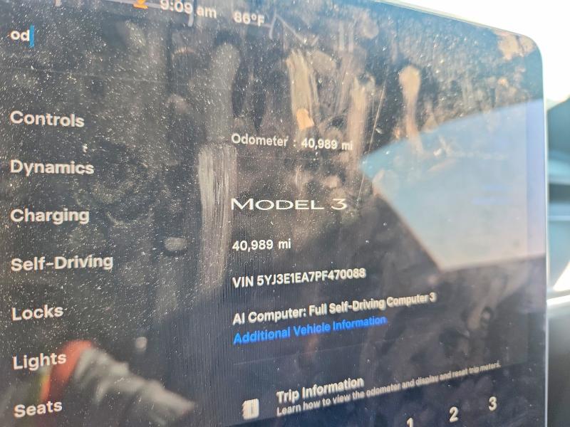 Продаж на аукціоні авто 2023 Tesla Model 3, vin: 5YJ3E1EA7PF470088, номер лоту: 67066136