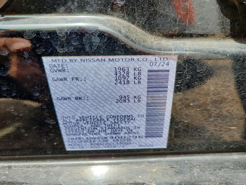 Aukcja sprzedaży 2025 Nissan Altima, vin: 1N4BL4DVXSN300296, numer aukcji: 64147306