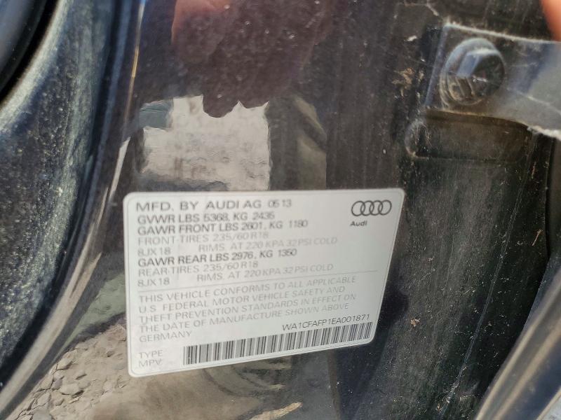 Продаж на аукціоні авто 2014 Audi Q5, vin: WA1CFAFP1EA001871, номер лоту: 64236226