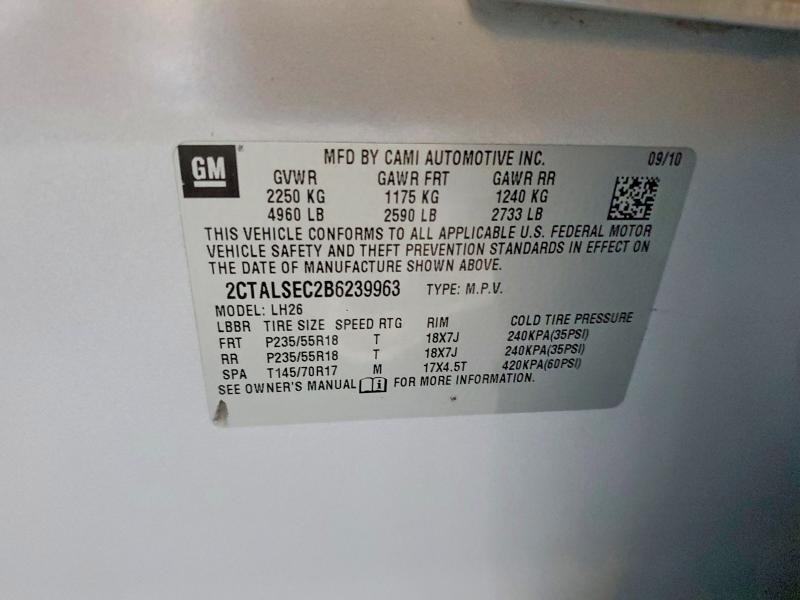 Продаж на аукціоні авто 2011 Gmc Terrain, vin: 2CTALSEC2B6239963, номер лоту: 64144256